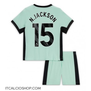 Chelsea Nicolas Jackson #15 Terza Maglia Bambino 2023-24 Manica Corta (+ Pantaloni corti)